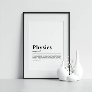 Physik lustiges Wörterbuch Definition Poster Druck moderne Wandkunst Dekor - Bild 1 von 4