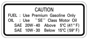 YAMAHA XT500 TT500 1977/78 Fuel Tank Service Decal 5-041 - Picture 1 of 1