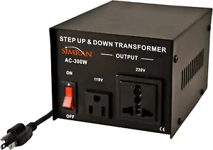 Simran 300W Step-Up & Down Voltage Converter - Black (AC-300W) - Picture 1 of 1