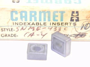 NEW SURPLUS 10PCS. CARMET SNMG 433C GRADE: CA4 CARBIDE INSERTS - Picture 1 of 1