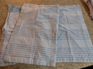 2 Tommy Hilfiger Standard Size Pillow Shams Blue And White Striped - Picture 1 of 5