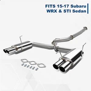 FOR 15-20 SUBARU IMPREZA WRX/STI GK/GT 2.0L 3"MUFFLER TIP CATBACK EXHAUST KITS - Picture 1 of 6