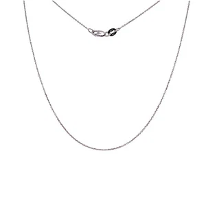 14 Karat Gold Halskette Rolo Diamantschliff Weißgold Kette 16/18/20 Zoll 0,5 mm - Bild 1 von 9