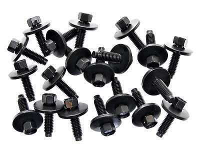 Dodge Truck Body Bolts- M6-1.0 x 22mm Long- 8mm Hex- 19mm Washer- 20 bolts- #176 - Image 1 of 4