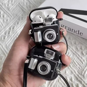 Retro Camera Silicone Case For New Apple Airpods 4th Pro 1/2 Gen Cover Airpod 3 - Photo 1 sur 8
