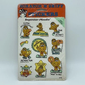 Vintage 80s Scratch & Sniff Superstar Moodie Sticker Sheet Mint Scented 1983 - Bild 1 von 4