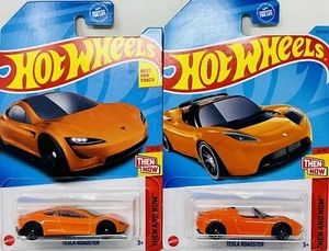 Lot of 2 Different 2023 Hot Wheels Factory Sealed Tesla Roadster #217 & #249 - Picture 1 of 2