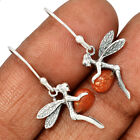 Fairy - Natural Sunstone - Madagascar 925 Silver Earrings Jewelry CE30215