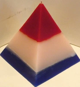 Liberty, Freedom Pyramid candle, Red, White and Blue   - Picture 1 of 2