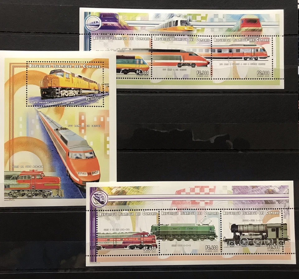 Trains / Locomotives - Comoros - MNH** -  Z20 - Image 1 of 1