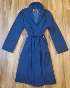 Hotel Spa Collection Men's French Terry Robe Size M/L Blue - Picture 1 of 5