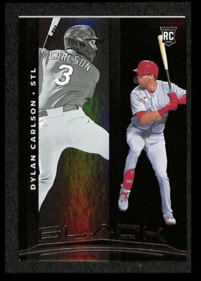2021 Panini Chronicles Black Dylan Carlson Rookie St. Louis Cardinals #2 - Image 1 of 2