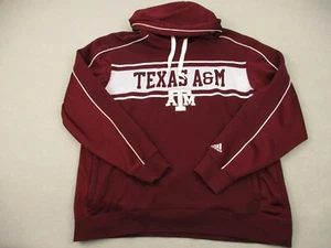 Texas A&M Aggies Hoodie Men Extra Large Burgundy Adidas Football Embroidery XL - Picture 1 of 7