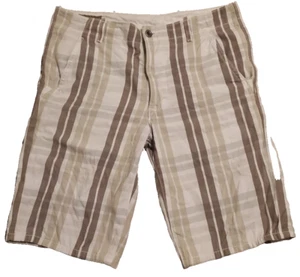 Levi's Men's Size 32 Chino Style Casual Shorts 2 Tone Brown and White Plaid - Picture 1 of 8