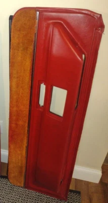 1970's Cadillac Eldorado RED Lower Door Trim Pad Armrest Panel -PASS Side  *EC-* - Image 1 of 4