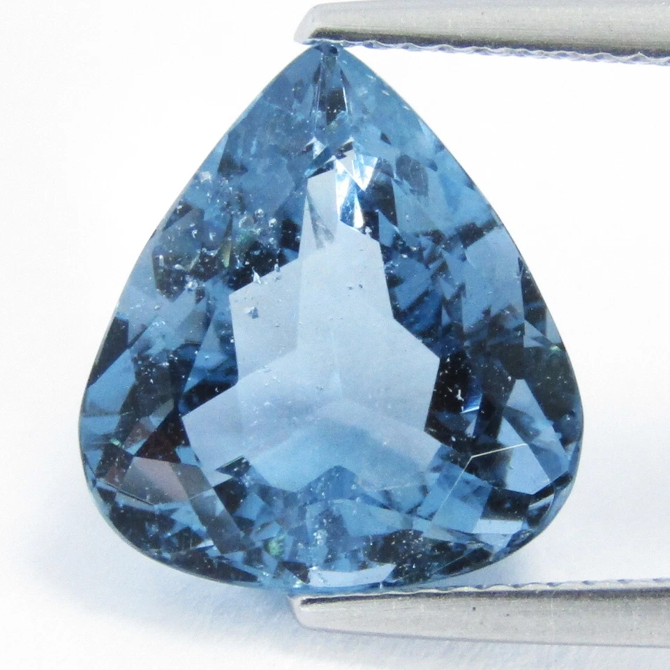 6.80cts Amazing Natural  Blue Color Fluorite Pear Shape Collection Gem - Image 1 of 4