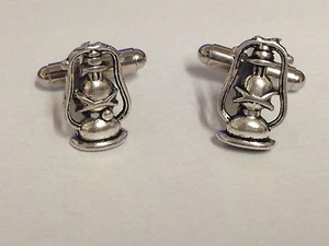 Lampe / Laterne Paar Manschettenknöpfe, Krawattenschieber oder Set Hochzeiten Geburtstag Männer CH166 - Bild 1 von 4