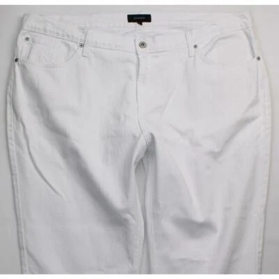 James Icon Womens 24 Stretch Jeans 5-Pocket Straight Leg Light Wash White Solid - Image 1 of 3