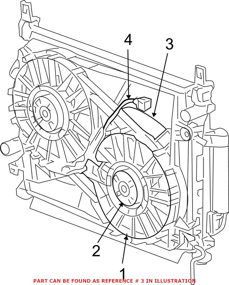 Conjunto de ventilador de refrigeración del motor delantero Mopar genuino OEM para Chrysler 300 Foto 1 de 1