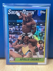 2021 Topps Heritage WWE #48 Apollo Crews Rainbow Foil - Picture 1 of 2