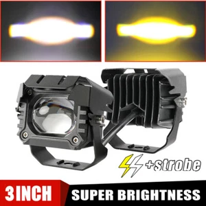 Barra de luz de trabajo LED de 3" todoterreno blanca amarilla conducción lámpara antiniebla pods ATV SUV - Imagen 1 de 9