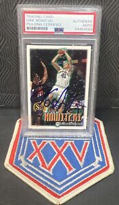 DIRK NOWITZKI SIGNED AUTOGRAPH 1999 NBA HOOPS SKYBOX #98 CARD MAVERICKS PSA/DNA 