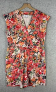 Mameluco Athleta Mujer Pequeño Naranja Floral Deportivo Pickball Tenis Preppy - Imagen 1 de 12