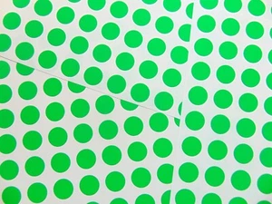 264 kleine 13 mm einfache leere grüne runde Papieraufkleber Klebeetiketten - Bild 1 von 1