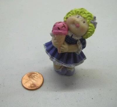 Vtg 1984 Cabbage Patch Kids Blonde Girl Ice Cream Cone Treat Toy Cpk Pvc Figure - Image 1 of 3