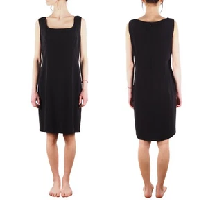 ESCADA by Margaretha Ley Vintage Women's Sleeveless Black Silk Dress size 40 - Picture 1 of 6
