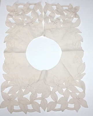 Винтажный льняной воротник с цветами жемчуг кнопка CN1 - Изображение 1 из 4