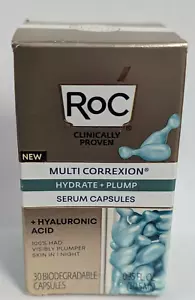 ROC MULTI CORREXION HYDRATE + PLUMP NIGHT SERUM CAPSULES 30 COUNT NIB - Picture 1 of 4