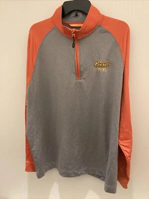 Chaqueta Pullover Cutter Buck Reese's Para Hombre 1/4 Cremallera Talla XL Gris Naranja Polar Foto 1 de 4