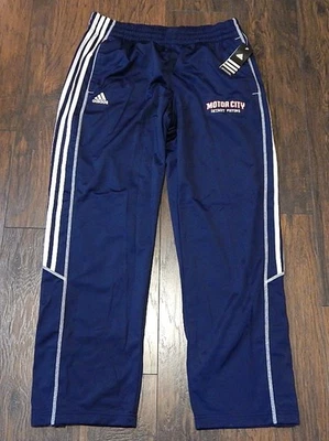 Detroit Pistons Motor City Adidas Basketball Warm Up Pants Size XXXXL Navy New - Image 1 of 2