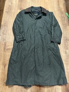 Vintage Chaps Ralph Lauren Lined Trench Coat Mens Size 42L Green - Picture 1 of 9