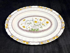 Spode Buttercup Modern Backstamp 14.75 Inch Length Oval Serving Platter - Picture 1 of 6
