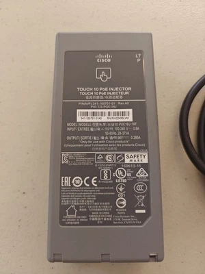 Cisco 341-100701-01 Touch 10 PoE Injector (Grey)   - Image 1 of 2