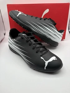 Nuevo PUMA Attacanto II TT TF Césped Zapatos de Fútbol Botines para Hombres Talla 10.5 Negro Blanco - Imagen 1 de 8