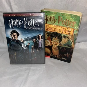 Harry Potter And Goblet Of Fire Paperback Book & Sealed DVD Widescreen Ed. Combo - Picture 1 of 24