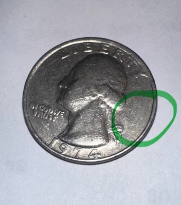 1974 Washington Quarter No Mint Mark With Errors “In Cod We Trust” - Image 1 of 4