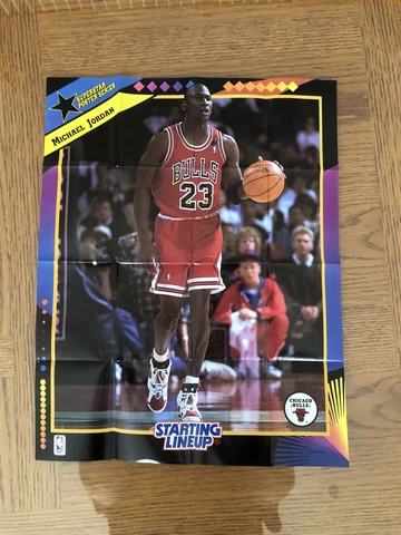 1992 Kenner SLU Michael Jordan Poster, Starting Lineup, Chicago Bulls Cover