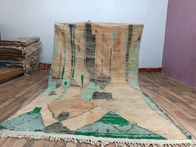 Beige Marokkanische Teppiche Wollflächenteppich Berber Wollteppiche Schöne Ma... - Bild 1 von 4