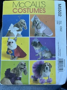 McCalls M5502 DOG COSTUME PRINCESS AFAIRY BALLERINA SUPERHERO BUTTERFLY TUTU - Picture 1 of 1
