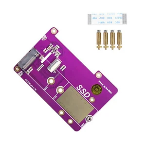 1pc PCIE Pcie X1 Gen2 Gen3 To M.2 SSD NVMe SSD HAT Adapter For Raspberry Pi 5 - Photo 1/14