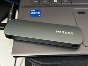 Paskoo Portable Hard Drive 128GB KingSpec SSD Installed High Speed Data USB New - Picture 1 of 7