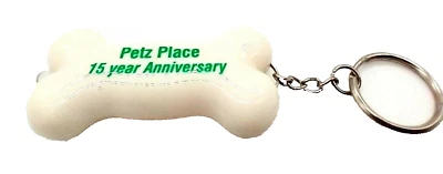 Advertising Key Fob Chain With Flashlight Dog Bone Plastic  Pet Store Promotion - Image 1 of 4