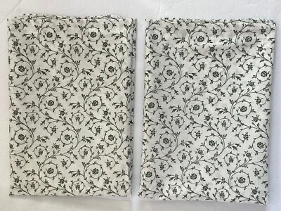 2-LAURA ASHLEY Euro Almohada Shams Ailyn 100% Algodón Blanco Verde Shabby Chic Foto 1 de 4