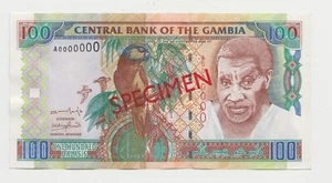 SPECIMEN: Gambia: 100 Dalasis 2005 P-24 UNC Banknote Paper - Picture 1 of 2