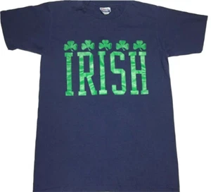 Vintage 80s Notre Dame Fighting Irish T-Shirt Hanes Fifty-Fifty Medium  - Bild 1 von 5