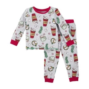 Mud Pie Kids Peppermint Mocha Hot Cocoa Candy Print Christmas Boys Pajamas - Picture 1 of 1